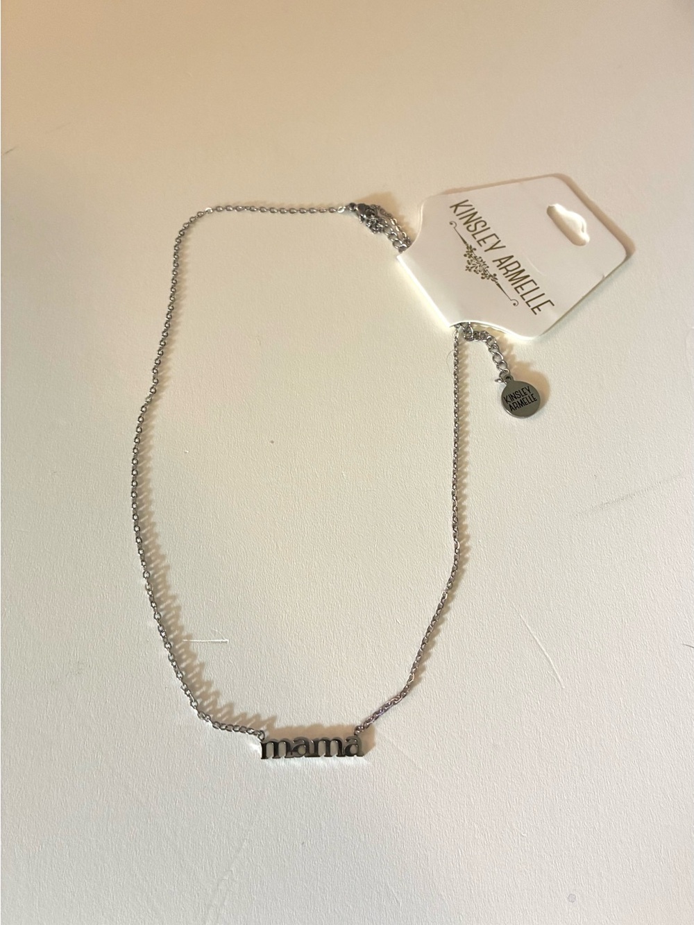 Kinsley Armelle Silver 'mama' Necklace NWT